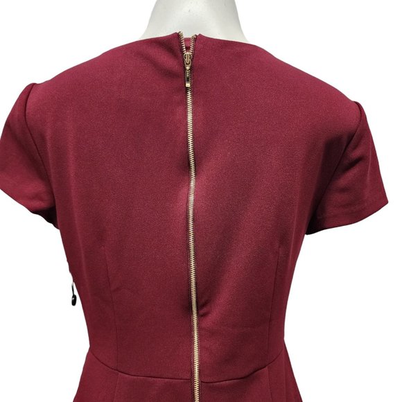 Adrianna Papell Knit Crepe Ruffled Wrap Dress 4 - Picture 9 of 16